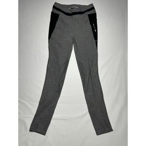 Ariat Freja Heat Series Knee Patch Riding Tights Gray Heather S Equestrian
